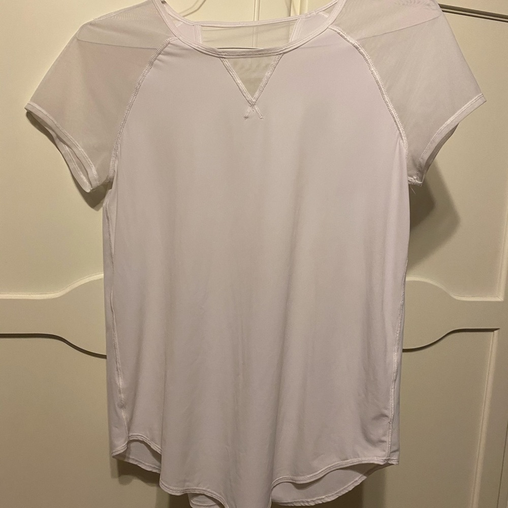 White Mesh Lululemon Top NEVER WORN